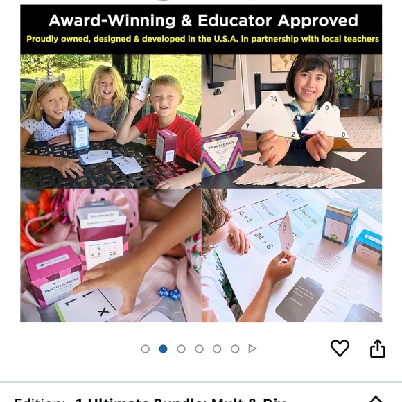 Triangle Math Flashcards Set - Purple and Blue - Picture 3 of 6